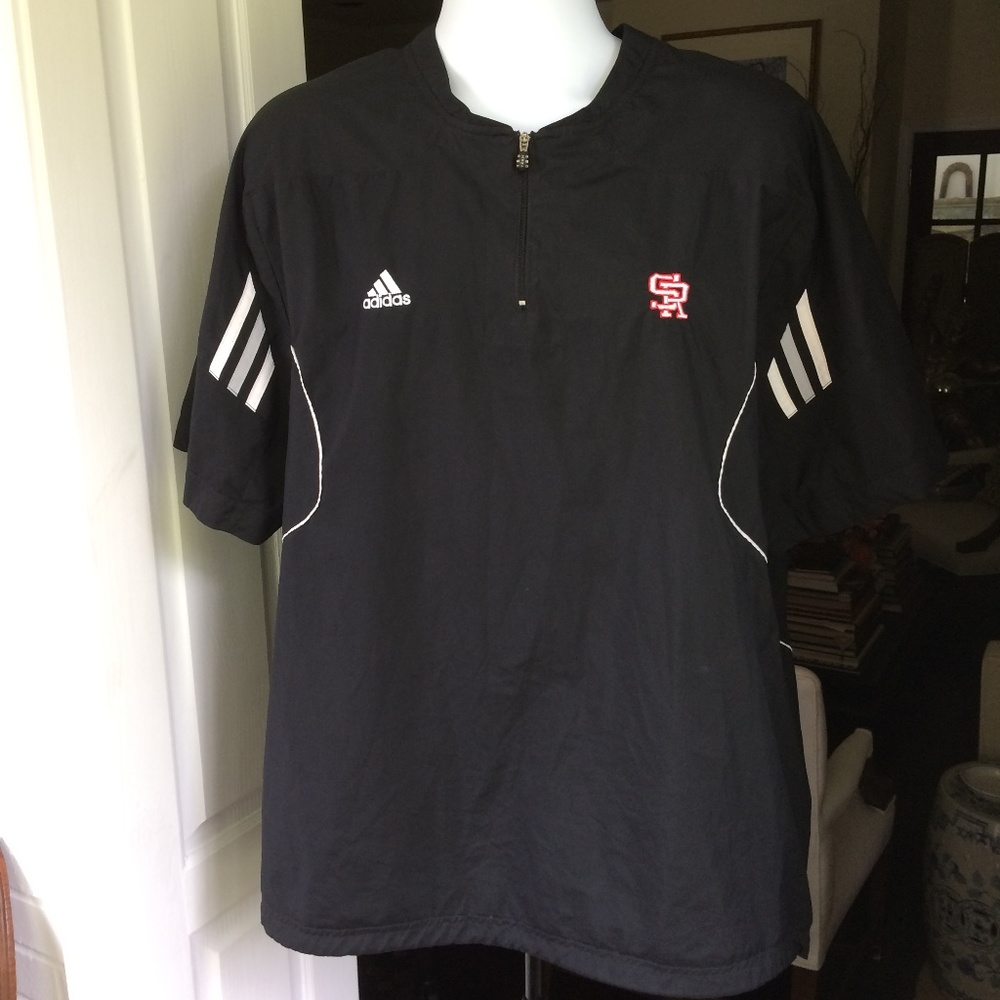 Adidas Men’s Short Sleeve 1/4 Zip Windbreaker L